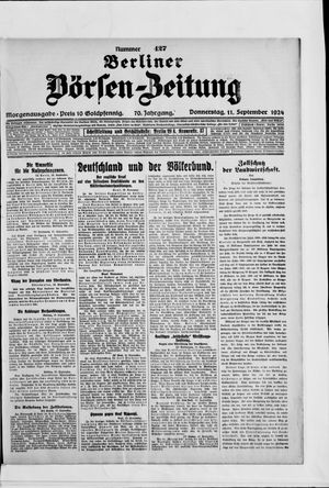 Berliner Börsen-Zeitung vom 11.09.1924