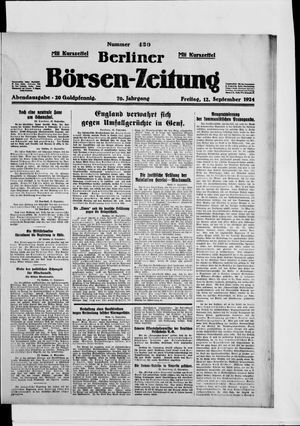 Berliner Börsen-Zeitung vom 12.09.1924
