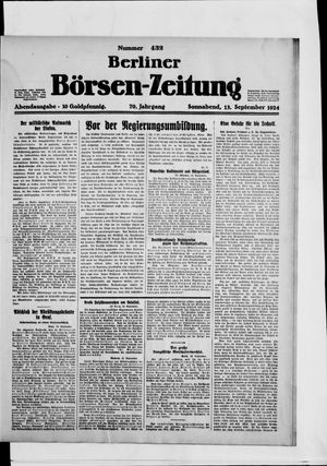 Berliner Börsen-Zeitung vom 13.09.1924