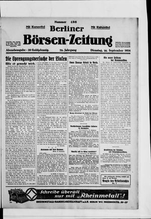 Berliner Börsen-Zeitung vom 16.09.1924