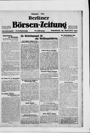 Berliner Börsen-Zeitung vom 20.09.1924