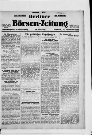 Berliner Börsen-Zeitung vom 24.09.1924
