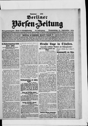 Berliner Börsen-Zeitung vom 25.09.1924