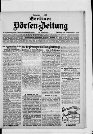 Berliner Börsen-Zeitung on Sep 26, 1924