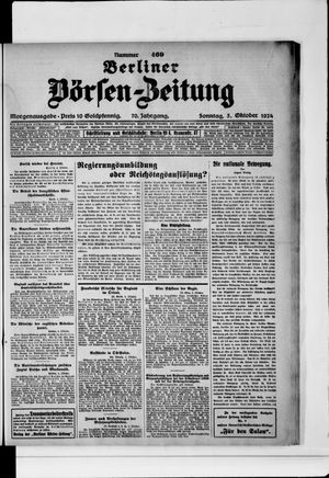 Berliner Börsen-Zeitung vom 05.10.1924
