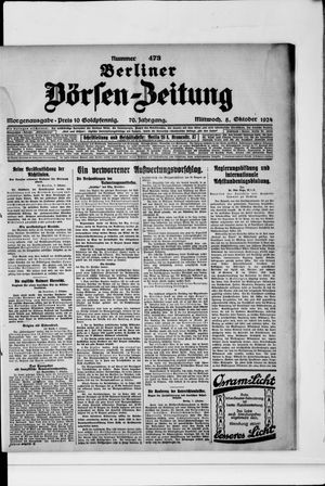 Berliner Börsen-Zeitung vom 08.10.1924