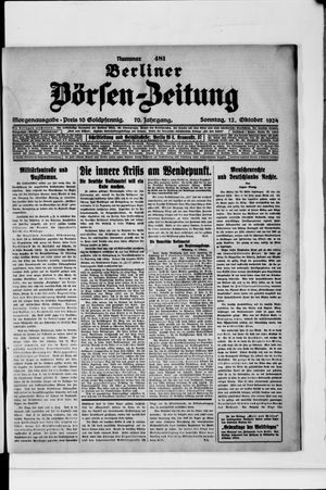 Berliner Börsen-Zeitung vom 12.10.1924