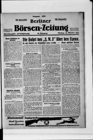 Berliner Börsen-Zeitung vom 13.10.1924