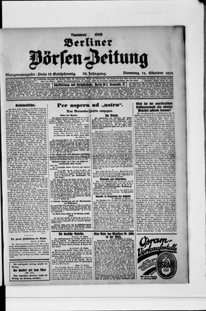 Berliner Börsen-Zeitung vom 14.10.1924