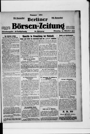 Berliner Börsen-Zeitung vom 14.10.1924