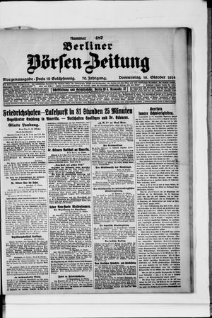 Berliner Börsen-Zeitung vom 16.10.1924