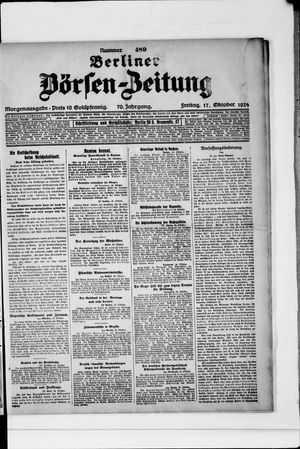 Berliner Börsen-Zeitung vom 17.10.1924