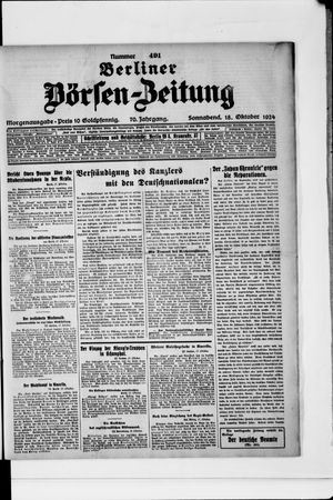Berliner Börsen-Zeitung vom 18.10.1924