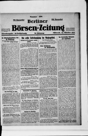Berliner Börsen-Zeitung on Oct 22, 1924