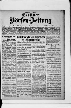 Berliner Börsen-Zeitung vom 24.10.1924