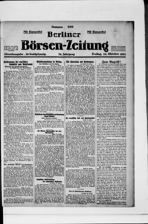 Berliner Börsen-Zeitung vom 24.10.1924