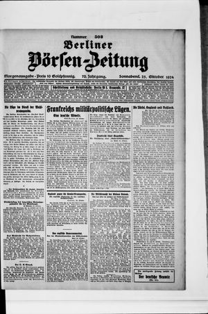 Berliner Börsen-Zeitung vom 25.10.1924