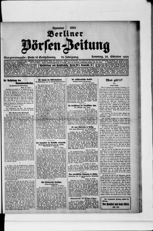 Berliner Börsen-Zeitung vom 26.10.1924