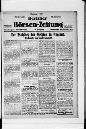 Berliner Börsen-Zeitung vom 30.10.1924