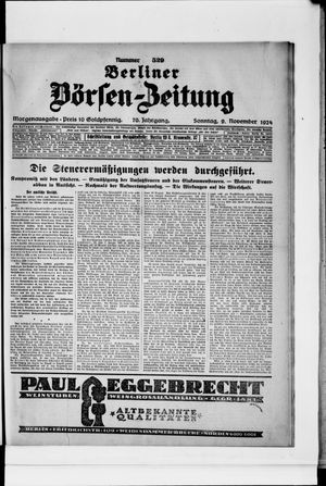 Berliner Börsen-Zeitung vom 09.11.1924