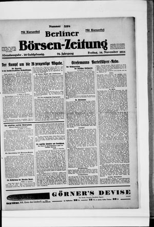 Berliner Börsen-Zeitung vom 14.11.1924
