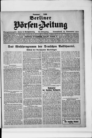 Berliner Börsen-Zeitung vom 15.11.1924