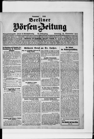 Berliner Börsen-Zeitung vom 16.11.1924
