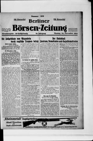 Berliner Börsen-Zeitung vom 24.11.1924
