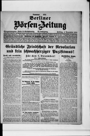 Berliner Börsen-Zeitung vom 05.12.1924