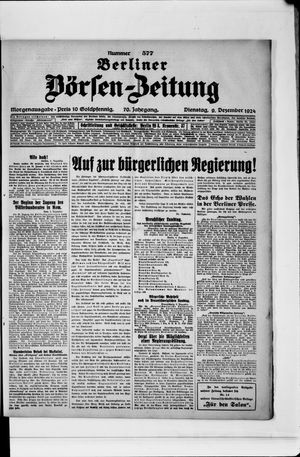 Berliner Börsen-Zeitung vom 09.12.1924