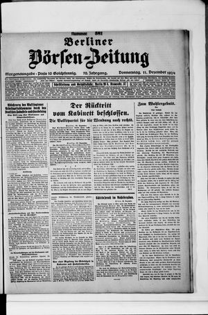 Berliner Börsen-Zeitung on Dec 11, 1924