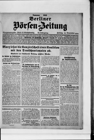 Berliner Börsen-Zeitung on Dec 12, 1924
