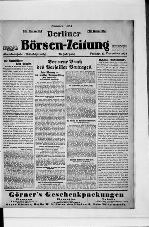 Berliner Börsen-Zeitung vom 12.12.1924