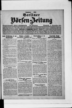 Berliner Börsen-Zeitung on Dec 17, 1924