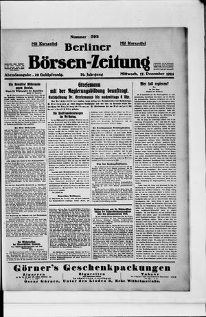 Berliner Börsen-Zeitung vom 17.12.1924