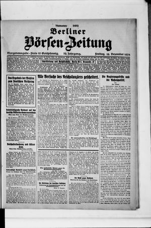 Berliner Börsen-Zeitung vom 19.12.1924