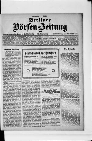 Berliner Börsen-Zeitung vom 25.12.1924