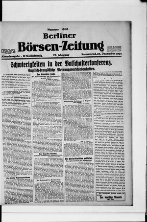 Berliner Börsen-Zeitung vom 27.12.1924
