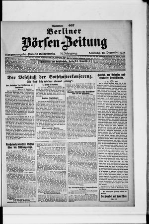 Berliner Börsen-Zeitung vom 28.12.1924