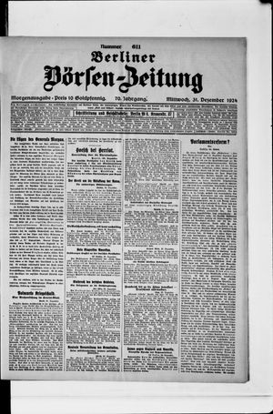 Berliner Börsen-Zeitung vom 31.12.1924