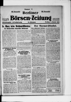 Berliner Börsen-Zeitung vom 02.01.1925