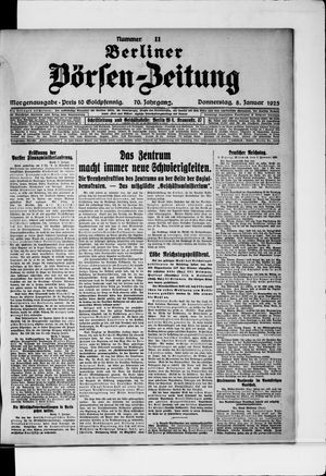 Berliner Börsen-Zeitung vom 08.01.1925