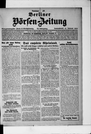 Berliner Börsen-Zeitung on Jan 10, 1925