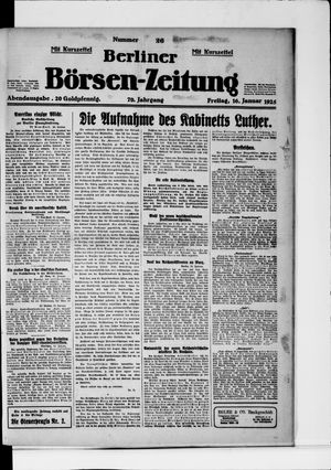 Berliner Börsen-Zeitung vom 16.01.1925