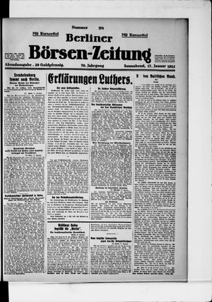 Berliner Börsen-Zeitung vom 17.01.1925