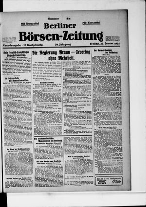 Berliner Börsen-Zeitung vom 23.01.1925