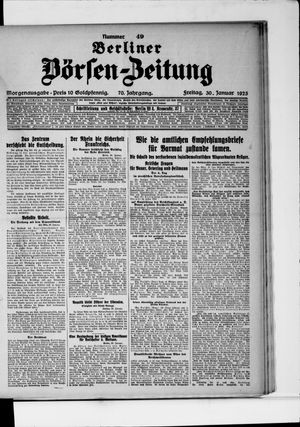 Berliner Börsen-Zeitung vom 30.01.1925