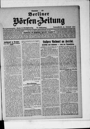 Berliner Börsen-Zeitung on Jan 31, 1925