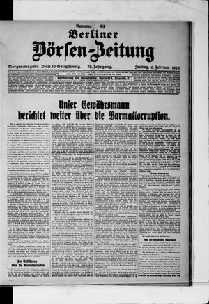 Berliner Börsen-Zeitung vom 06.02.1925