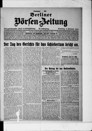 Berliner Börsen-Zeitung vom 08.02.1925